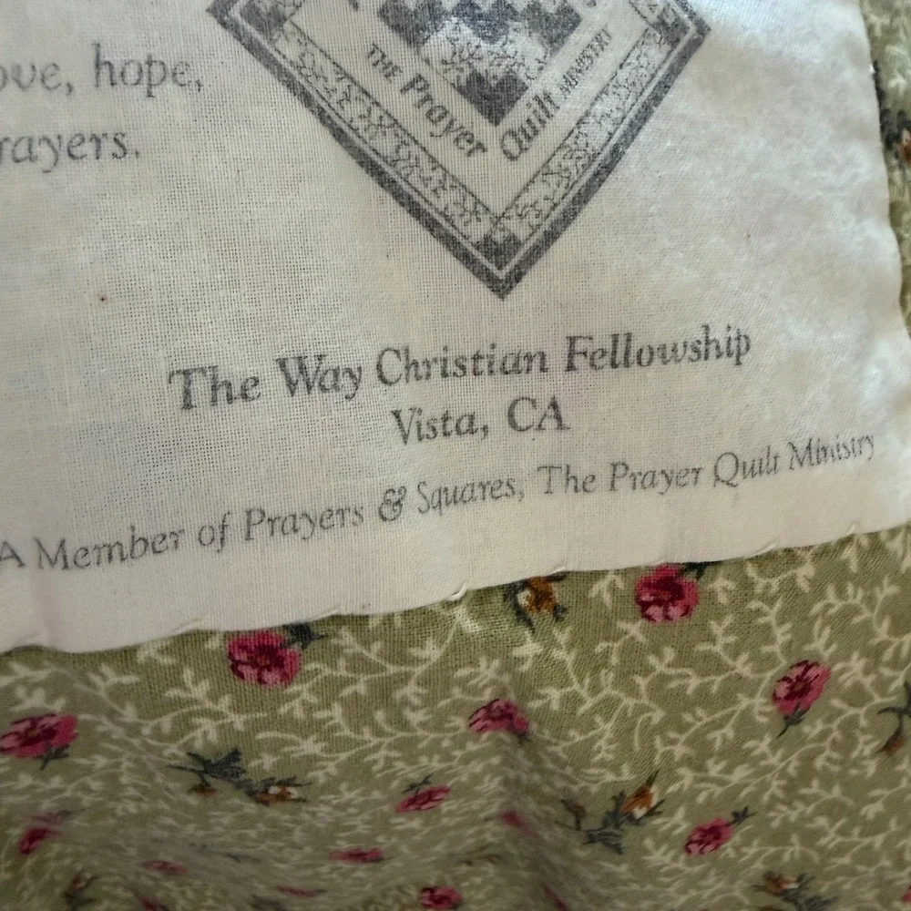 Handmade prayer quilt